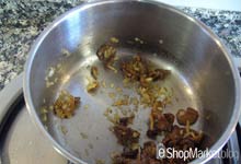 Menú de recetas: pochamos la cebolla con las ceps.