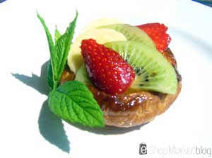Menú de recetas: Banda de hojaldre y crema pastelera con frutas