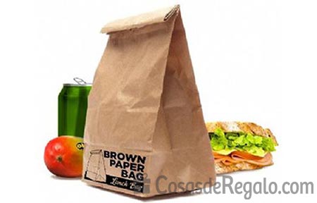 Fiambrera y porta alimentos original con aspecto de bolsa de papel