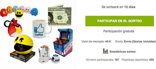 Concurso de regalos frikis: 40 euros de compra en sorteo